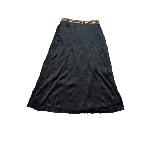 Vtg Worthington Womans M Flowy Maxi Skirt Embroidered Waistband Whimsigoth Y2k - Picture 2 of 11